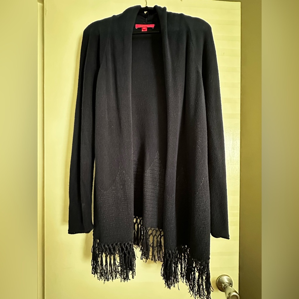 Lily Pulitzer Navy Blue Sweater with Fringe